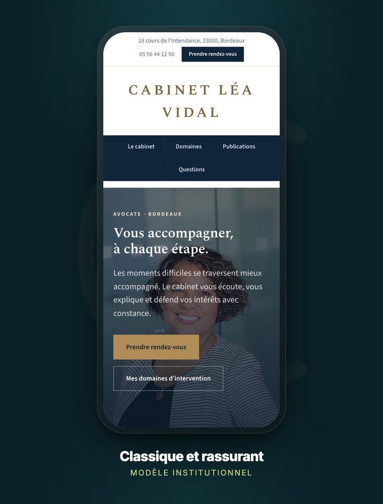 Page d'accueil du site Léa Vidal, Droit de la famille